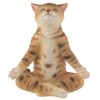 Yoga Cat in Lotus Seat, Made of Artificial Stone, Coloured