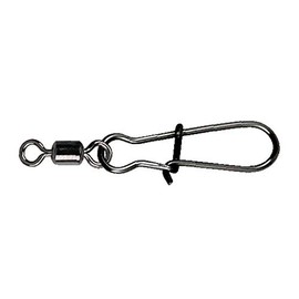 Gamakatsu Hyper Ez Snap with Swivel - 5 Carabiner Swivels for Spin Fishing for Perch, Pike & Zander, Hanger, Fishing Swivels, Snaps, Size/Load Capacity: Size 1 / 15 kg