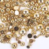 3000Pcs 1 Bag ABS Pearls Round Flatback Imitation Half Loose
