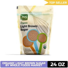 "365 by Whole Foods Market" 365 by Whole Foods Market, Organic Light Brown Sugar, 24 Ounce