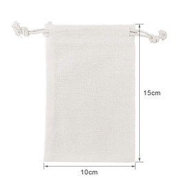 SumDirect Pack of 20 Cotton Bags Muslin Bag with Drawstring, Cotton Bag Cotton Bag 10 x 15 cm