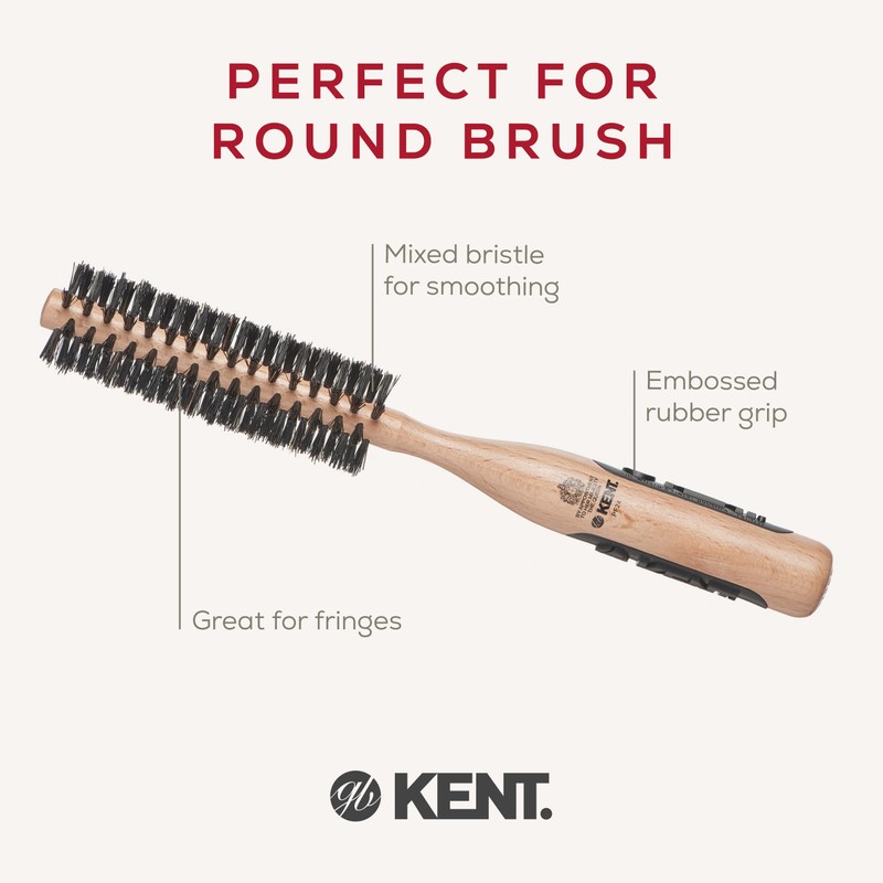 Kent Brushes PF24 Boar Bristle Radial Hairbrush, 30mm Round Barrel