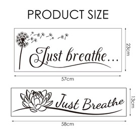 PLLDVEFD 2 Sets of Multicolor Minimalist Typographic Quote Wall Stickers, Indoor Use, 15x20cm