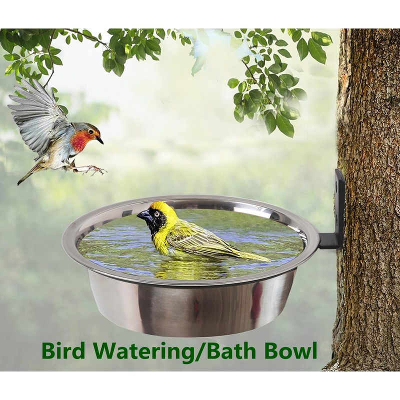 2 Pack 8.5" Squirrel and Bird Feeder for Outside Tree/Fence,