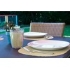 Kraftware Fishnet Oval Placemat for Any Outdoor Table, Ivory, Set