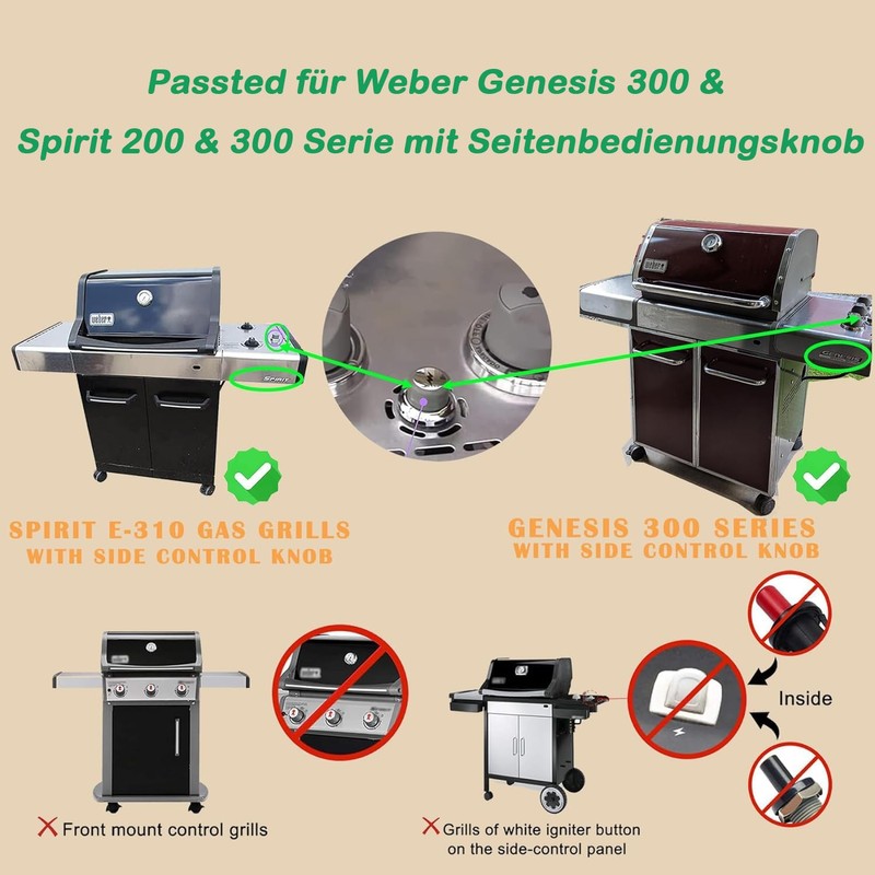 WELL GRILL 91360 Electronic Igniter Kit Replacement for Weber Spirit