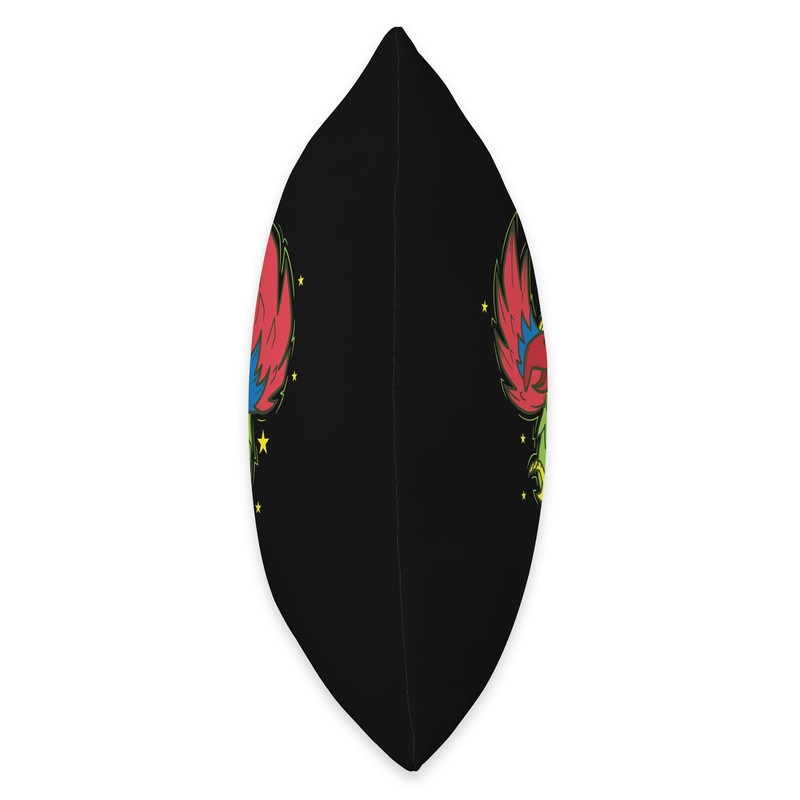 Parrot lands Bird speaking Animal Throw Pillow