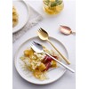 Sporks Stainless Steel Gold 6-Pack Dessert Salad Flatware Set 7.5