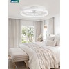 LEDIARY Ceiling Fans with Lights and Remote, 24'' Low Profile