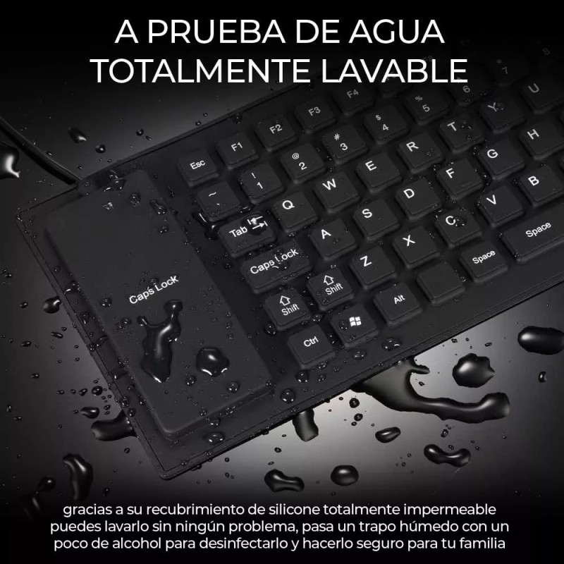 EGTMA 2 Piezas Mini Teclado Alambrico Flexible Usb Impermeable Pc