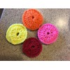 "Handmade" Jumbo Double Scrubbies -3- Double Layer Crochet Pot Dish Scrubbers Nylon Netting
