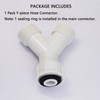 Plastic Appliance Inlet BSP Hose Y-Piece Splitter Connector, 3/4 inch