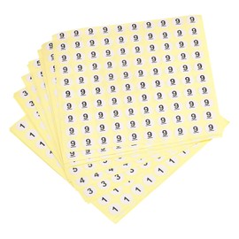 MECCANIXITY 0 to 9 Number Stickers Number Label Self Adhesive Marked Sticker 10mm/0.4" for Classification, Pack of 20