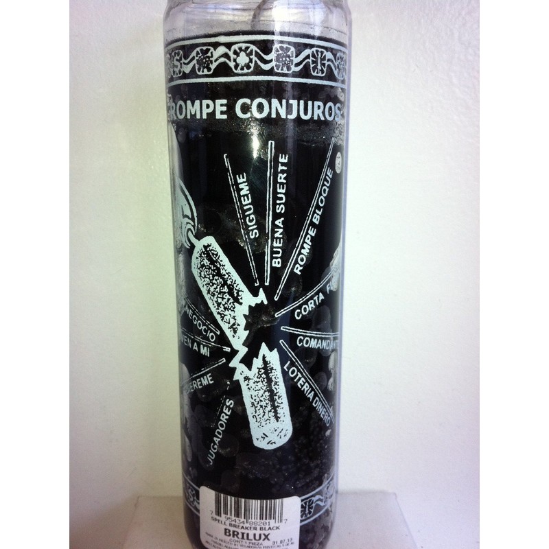 Spell Breaker (Rompe Conjuros) 7 Day Unscented Black Candle in