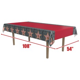 Beistle Red Carpet Star Tablecover