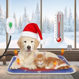 HUENLYEL Cat Dog Heat Heating Pad for Cats Dogs, Heated Cat Dog Pet Bed,Indoor Pet Heating Pads for Cats Dogs Small Pets