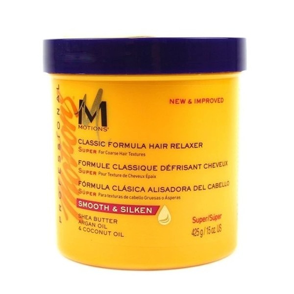 Motions Silkening Shine No-Lye Relaxer System, With Shea Butter, Argan Oil & Coconut Oil, 6 Ounce, 1 Application