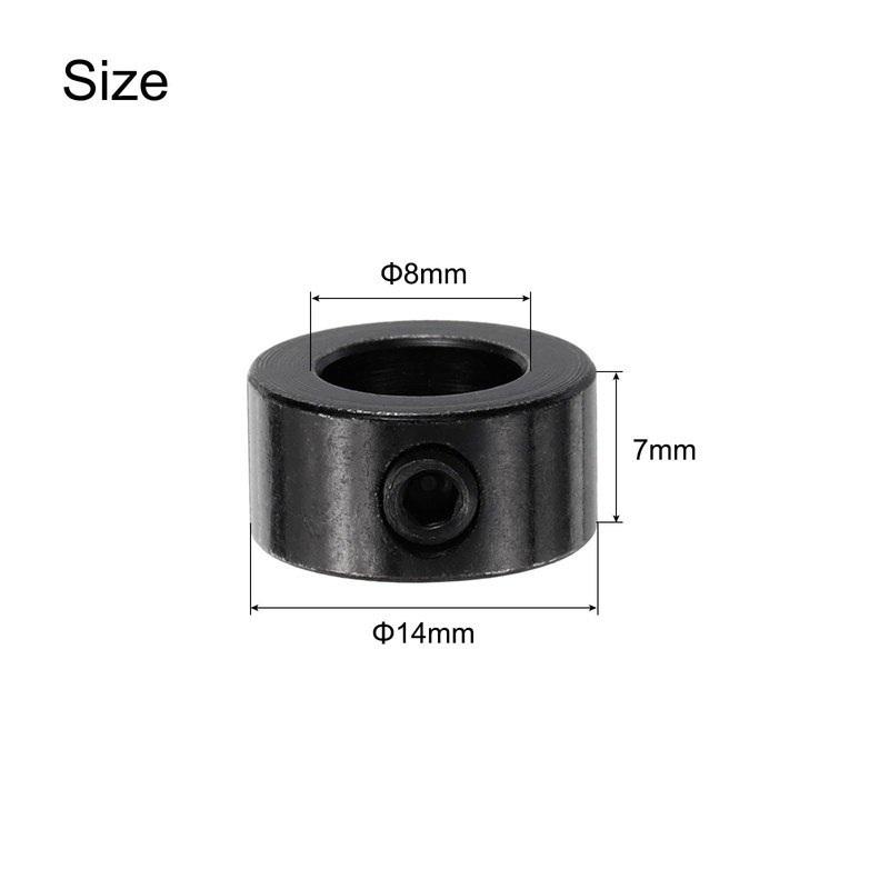 sourcing map 20pcs Set Screw Collars 8mm Bore Shaft Collars,
