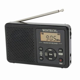 WINTECH DMR-C620 AM/FM Digital Tuner Radio with Alarm Clock Black W98xD19xH60mm