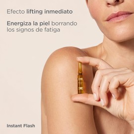 Isdinceutics Instant Flash, Solución facial con efecto lifting inmediato, 5 ampolletas
