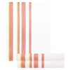 Lashuma 3 x kitchen towels striped yellow - peach, tea