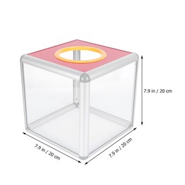 NUOBESTY Countertop Container Transparent Raffle Box Vote Ballot Box Lucky Draw Box Square Raffle Ball Game Box Multi- Functional Ticket Box Aluminum Alloy Donation Box for Fundraising