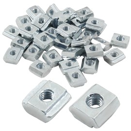 Zorveiio 50Pcs 2020 Series Sliding T Nuts Carbon Steel,M4 T Slot Nut Hammer Head,M3 T Sliding Nuts Fastener Nut Assortment for Aluminum Profile,3D Printer,CNC Router