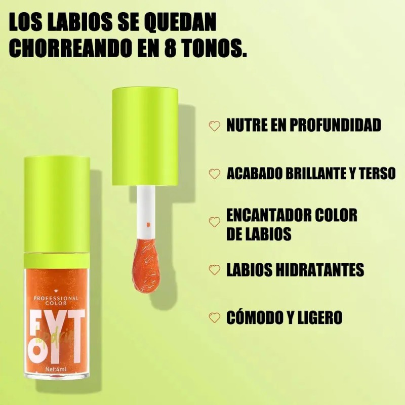 Set De Cuidado Labial Hidratante Glossy Liquid Lip Oil Gloss