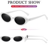 AIEYEZO - anteojos de sol ovaladas retro para mujer, estilo