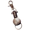 CHROME CRANE Men's Leather Cowhide Leather Cord Key Ring Charm