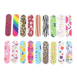 80 Pcs Disposable Nail File Double Sided Emery Boards for Nails Emery Mini Nail File Rainbow Nail Files Colorful Floral Nail Files Bulk for Home Salon Use (Colorful Style, 80Count)