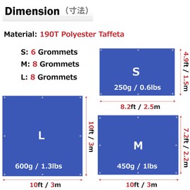 Azarxis Hammock Rain Fly Tent Tarp Ground Cloth Footprint Shelter Sunshade Beach Picnic Blanket Mat Large Portable Waterproof for Outdoor Camping Hiking (Royal Blue, S)