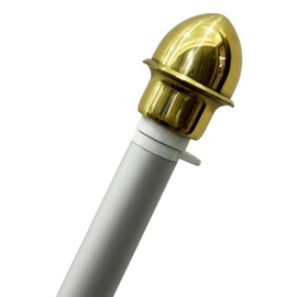 FRF FLAG 2PCS Gold Brass Acorn End Cap Flag Pole Topper Finial (Fits 1 Inch FlagPole)