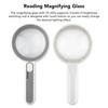 Magnifying Glass 11X Rechargeable 3 Levels Brightness Portable Handheld Magnifier