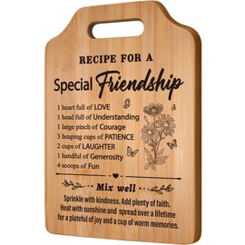 Gleevara Friend Gifts for Women, Friendship Gifts for Best Friends Women - Unique Bamboo Cutting Board, Best Friend Birthday Gifts for Her Him, Christmas Gifts for Best Friend