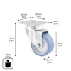 WAGNER Eco 03155001 Soft Swivel Castor Diameter 50 mm, Height