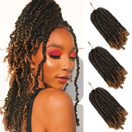 Beyond Beauty 3 Pack Spring Twist Ombre Colours Crochet Braids Synthetic Braid Hair Extensions Low Temperature Fibre (T1B 27)