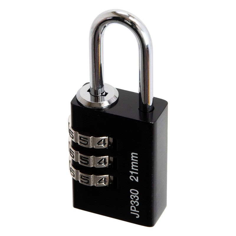 HIT JP-330 Adjustable Number Padlock, JP-330, Black