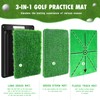 Golf Hitting Mat, 3-in-1 Golf Practice Mat, Replaceable Turf Golf
