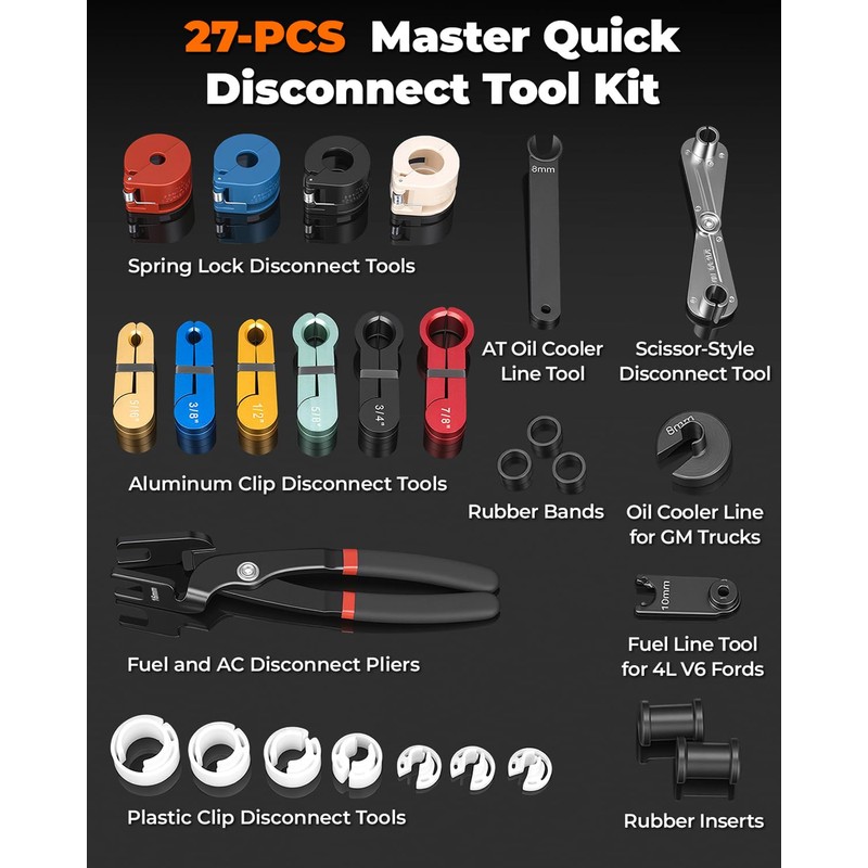MateAuto 27 Piece Fuel Line Disconnect Tool Set