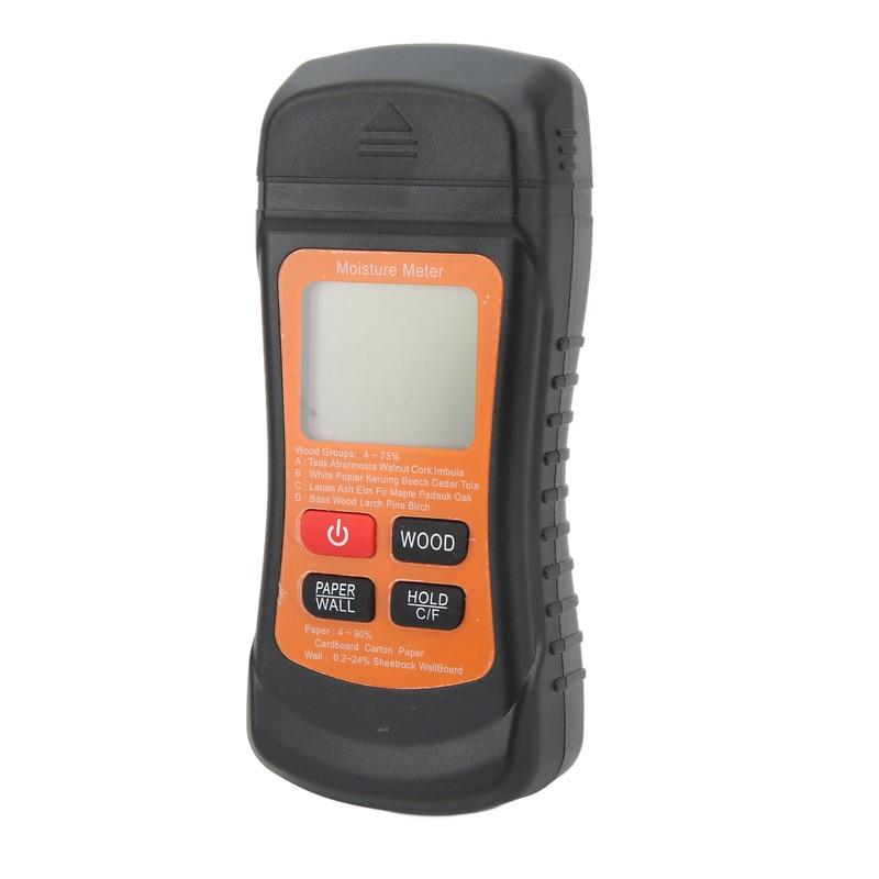 Wood Moisture Meter Temperature Detector Tester Digital Display Tool for