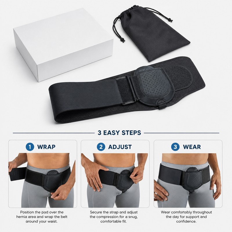 Inguinal Hernia Support Belt for Daily Comfort – Adjustable Groin