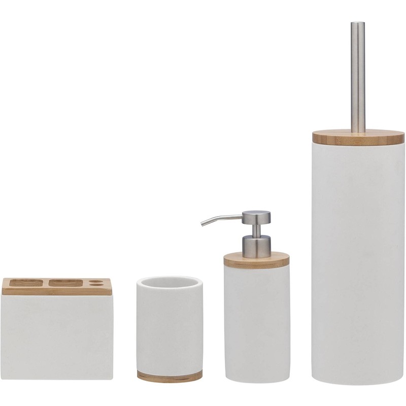 Sealskin 361910210 Soap Dispenser Grace Polyresin White Bathroom Accessory, plastic,