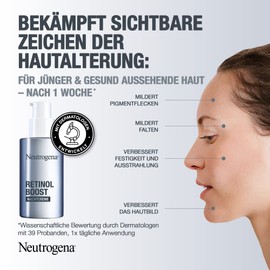 Neutrogena Retinol Boost Nachtcreme (50ml), & schnell einziehende & Anti-Age Gesichtspflege Creme mit Retinol,Myrtenblatt-Extrakt & Hyaluronsäure, Gesichtscreme für jünger & gesund aussehende Haut
