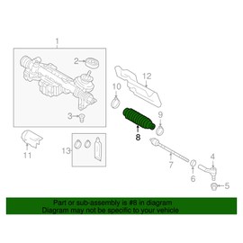 Volkswagen 1K0 423 831 B, Rack and Pinion Bellow