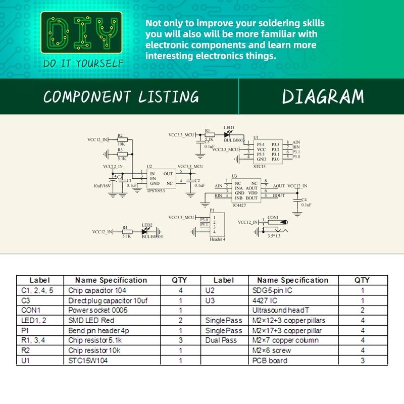 Electric Ultrasonic Levitator Kit, Soldering Projects Mini Cool Acoustic Levitator,