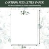 60 Sheets Stationery Letterhead Paper Greenery Letter Paper Eucalyptus Leaves