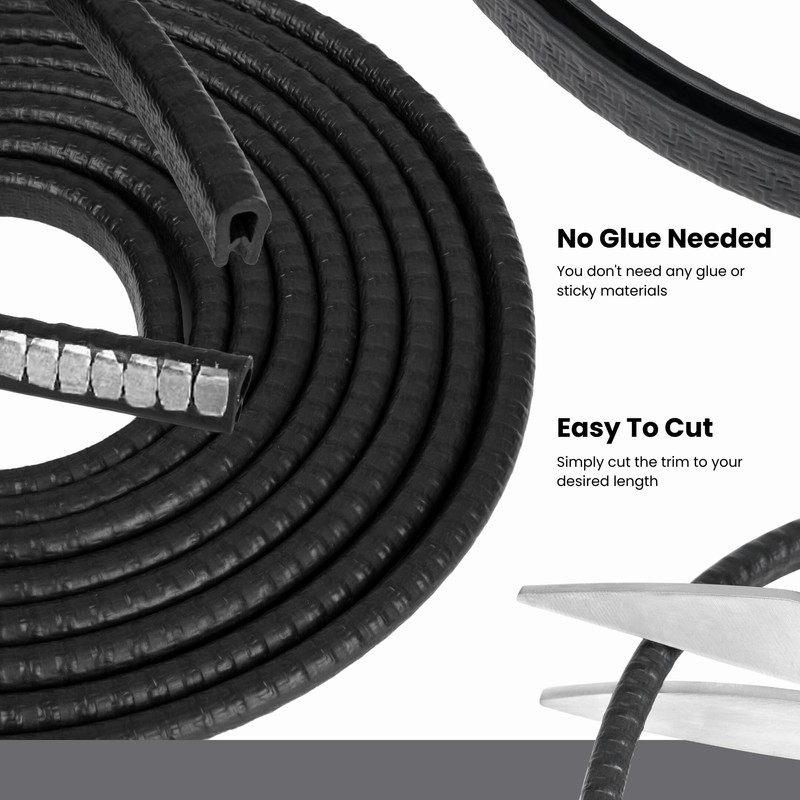 Edge Trim Black Small, Fits 1/16 Inch (20 Feet)