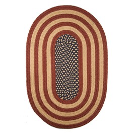 2' x 3' Rustic Flag Braided Rug