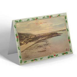CHRISTMAS CARD - Vintage Isle of Man - Port-e-Vullen, Ramsey (b)
